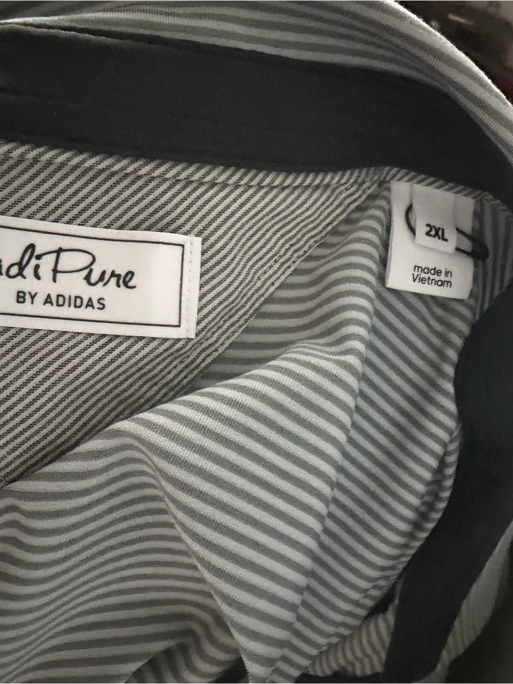 Adidas AdiPure Men's Grey Stripe Performance Polo Shirt DB
